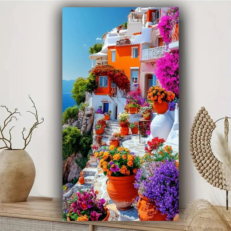 Greek Sea of Love Full Round Diamond Painting Set, Scenery of Santorini Beach Villas Full Round Diamond Art Mosaic Home Decor
Greek Sea of Love Full Round Diamond Painting Set, Scenery of Santorini Beach Villas Full Round Diamond Art Mosaic Home Decor