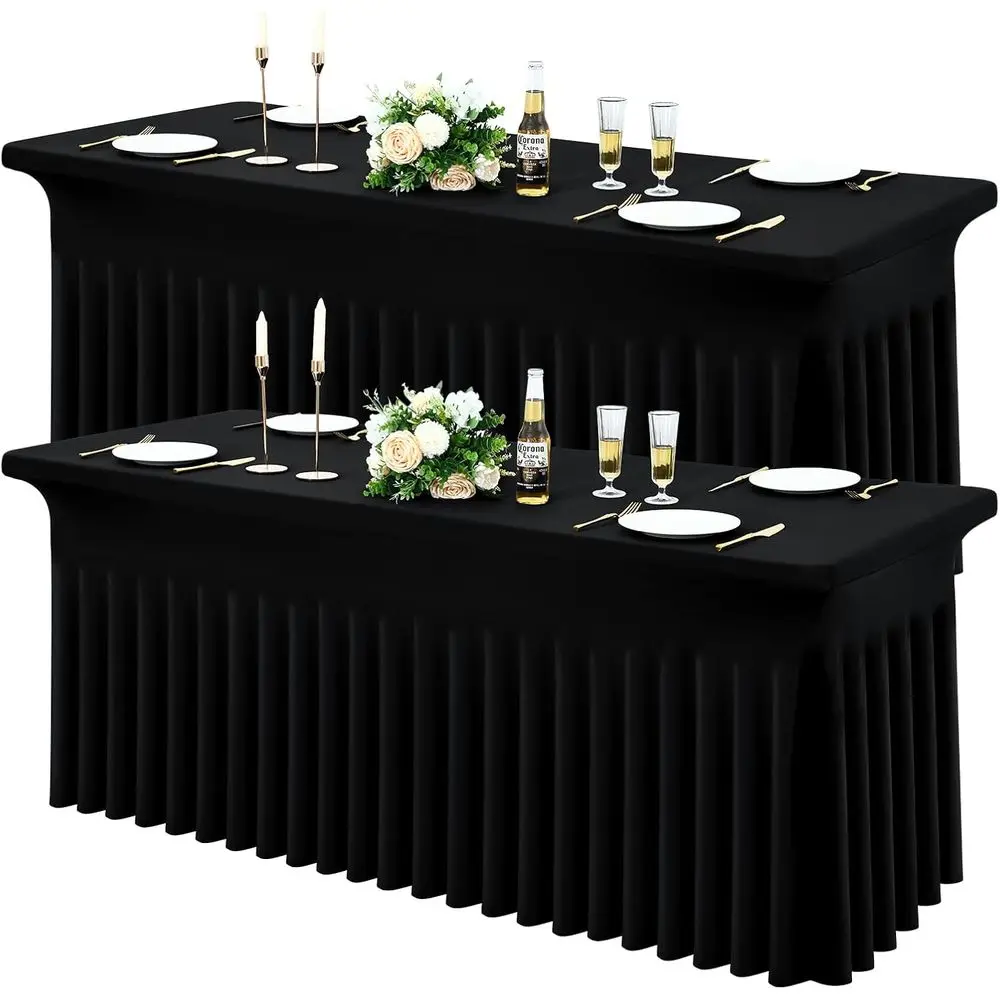 Spx itted 6T RecTablecloth 2 Pack, Elastic Stretch Wrinkle Resistant Table Skirt, Washable Reusable Table Cover or Wedding, Banq
Spx itted 6T RecTablecloth 2 Pack, Elastic Stretch Wrinkle Resistant Table Skirt, Washable Reusable Table Cover or Wedding, Banq
