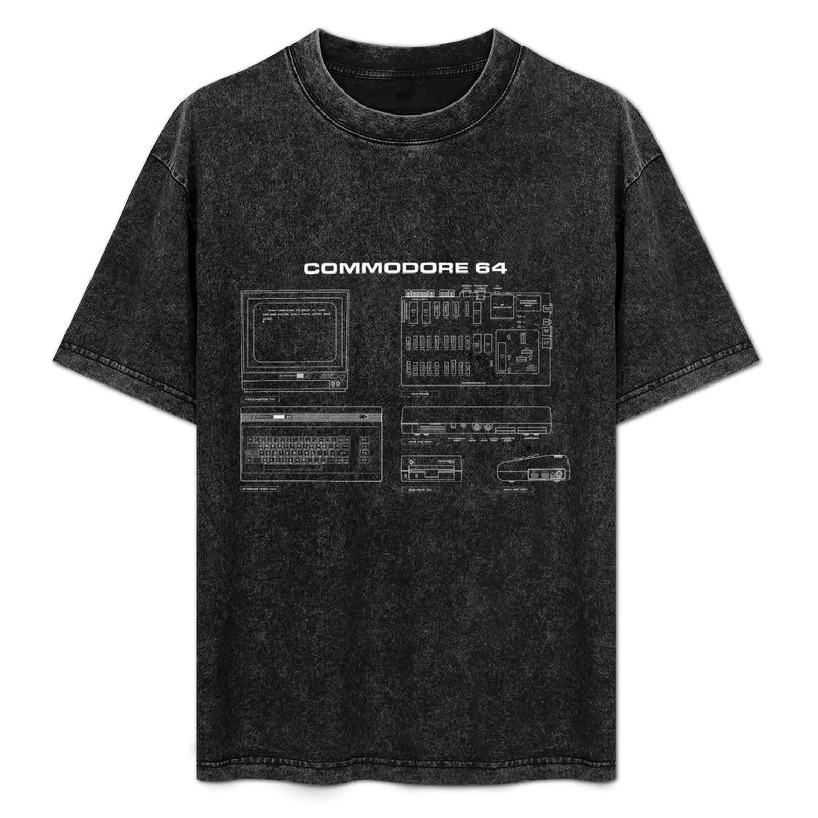 Commodore 64 (White Stencil - No Background) T-Shirt Big and Tall Casual T-Shirt
Commodore 64 (White Stencil - No Background) T-Shirt Big and Tall Casual T-Shirt