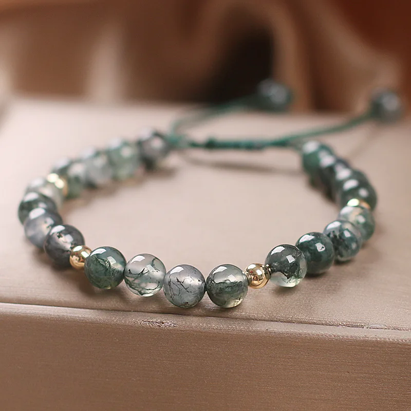 Natural Aquatic Agate Crystal Bracelet Single Ring Pure Manual Drawstring Student Girlfriends Men's Women's Hand String Jewelry
Natural Aquatic Agate Crystal Bracelet Single Ring Pure Manual Drawstring Student Girlfriends Men's Women's Hand String Jewelry