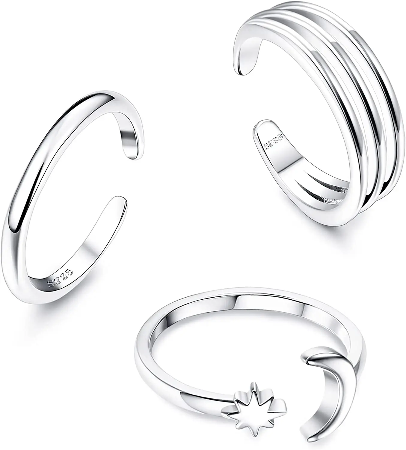 Toe Rings for Women Adjustable Band Pinky Rings Minimalist Beach Foot Jewelry 3Pcs Open Toe Ring Set Bague Pied Hawaiian Jewelry
Toe Rings for Women Adjustable Band Pinky Rings Minimalist Beach Foot Jewelry 3Pcs Open Toe Ring Set Bague Pied Hawaiian Jewelry