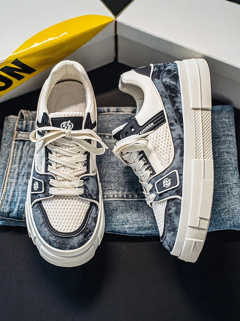 Men's Sporty Casual Shoes Soft Bottom Heightening Korean Style Thick Bottom Trendy Flat Shoes Breathable round Toe Rubber Sole
Men's Sporty Casual Shoes Soft Bottom Heightening Korean Style Thick Bottom Trendy Flat Shoes Breathable round Toe Rubber Sole