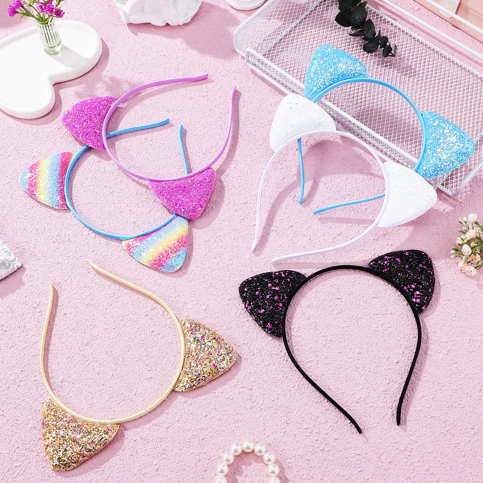 6 Pcs Hairy Cat Ear Headband Headbands Shiny Headwear Fabric Bling Kitten Hairband
6 Pcs Hairy Cat Ear Headband Headbands Shiny Headwear Fabric Bling Kitten Hairband