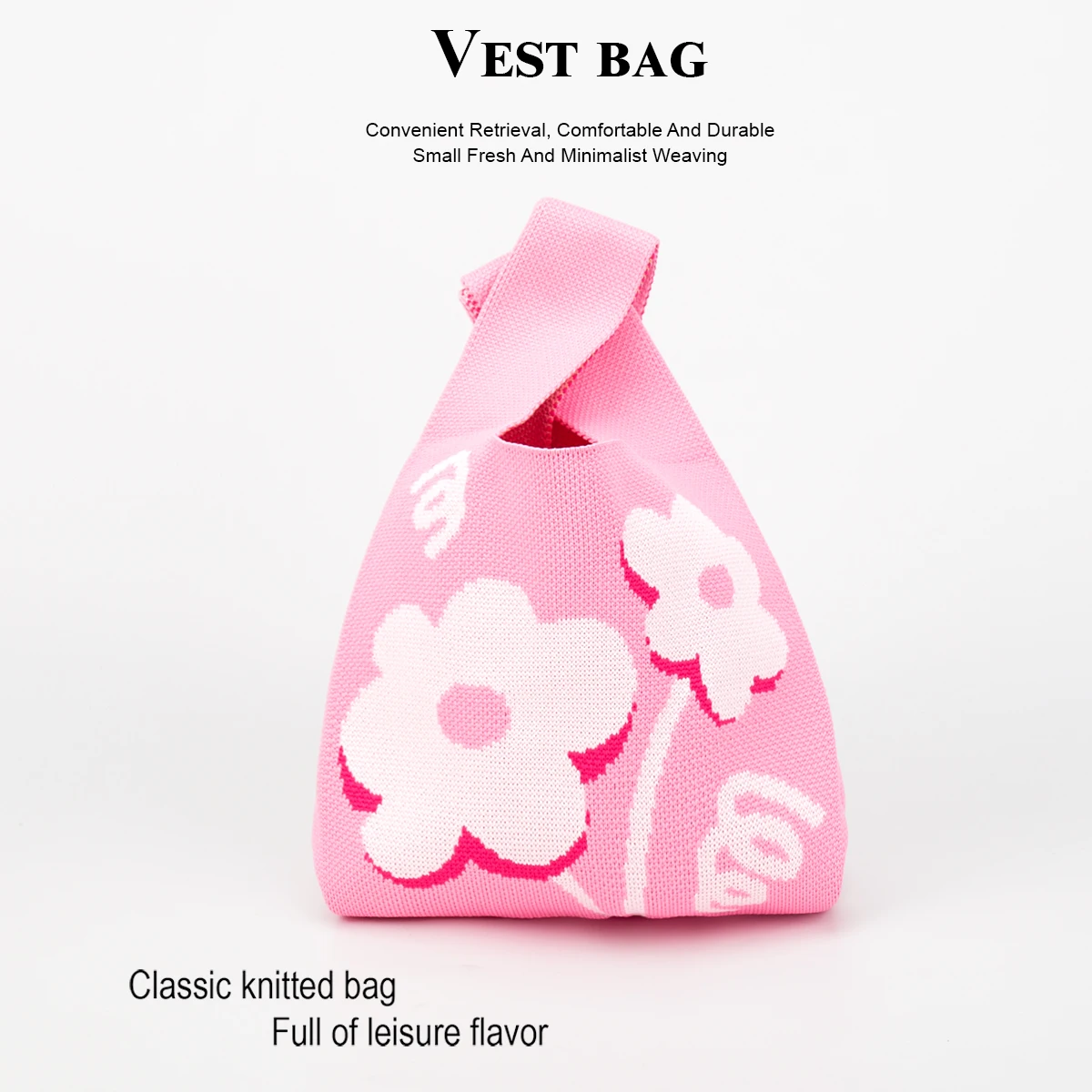 Cute Dopamine-Colored Knitted Handbag for Girls, with Large Floral Patterns That Are Natural and Versatile, Suitable for Women and Girls for Daily Commuting, School, Work, Travel, Vacation, and Photography Use. Large Capacity Can Hold Lipstick, Cosmetics,
Cute Dopamine-Colored Knitted Handbag for Girls, with Large Floral Patterns That Are Natural and Versatile, Suitable for Women and Girls for Daily Commuting, School, Work, Travel, Vacation, and Photography Use. Large Capacity Can Hold Lipstick, Cosmetics,