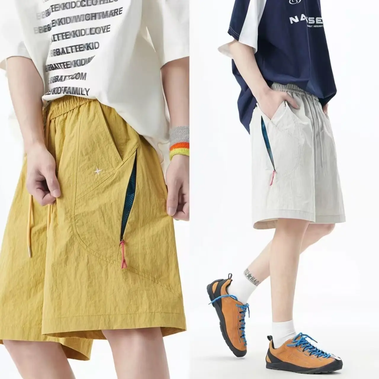 Quick Dry Casual Men's Shorts Summer Thin Breathable Loose Fit Sportswear Five-Quarter Length Straight Leg Polyester Fiber
Quick Dry Casual Men's Shorts Summer Thin Breathable Loose Fit Sportswear Five-Quarter Length Straight Leg Polyester Fiber
