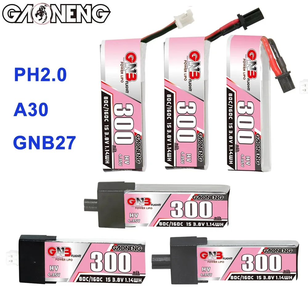 Литий-полимерный аккумулятор GAONENG 300 мАч HV 1S 80C 160C 3,8 в PH2.0 GNB27 A30 для беспилотного летательного аппарата 75 мм Emax Tinyhawk S NanoHawk EZ Pilot Pro
Литий-полимерный аккумулятор GAONENG 300 мАч HV 1S 80C 160C 3,8 в PH2.0 GNB27 A30 для беспилотного летательного аппарата 75 мм Emax Tinyhawk S NanoHawk EZ Pilot Pro