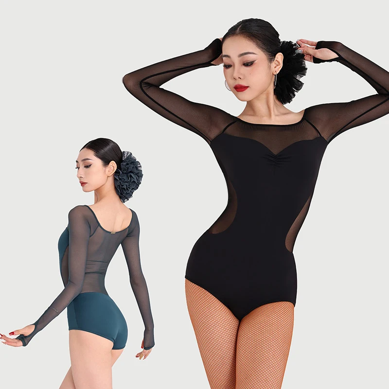 New Latin Dance Tops Women Mesh Long Sleeves Onesie Adult Rumba Samba Salsa Dance Clothing Professional Practice Wear BL15247
New Latin Dance Tops Women Mesh Long Sleeves Onesie Adult Rumba Samba Salsa Dance Clothing Professional Practice Wear BL15247