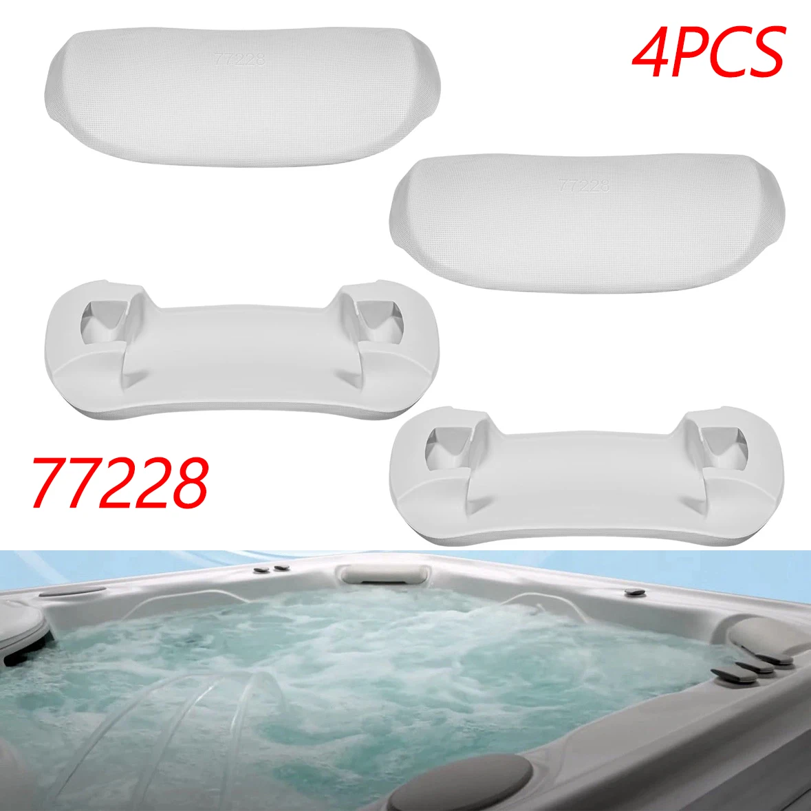 4PCS 77228 1411501 Hot Tub Spas Pillows for Hot Spring Highlife Series Spas from 2014-Current: Aria, Envoy, Grandee, Jetsetter,
4PCS 77228 1411501 Hot Tub Spas Pillows for Hot Spring Highlife Series Spas from 2014-Current: Aria, Envoy, Grandee, Jetsetter,