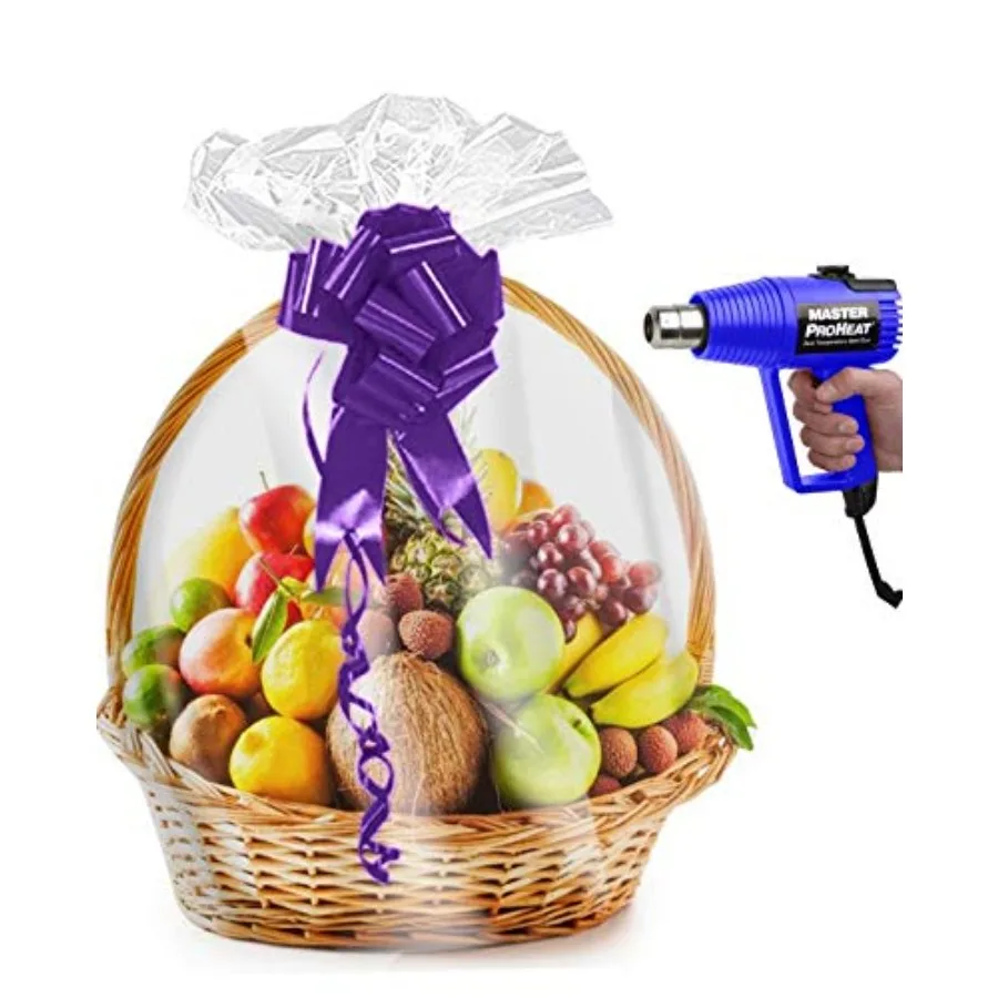 Shrink Wrap Basket Bags For Gift Baskets Clear Cellophane PVC Shrink Bags 32"x 40" 5 Pack
Shrink Wrap Basket Bags For Gift Baskets Clear Cellophane PVC Shrink Bags 32"x 40" 5 Pack