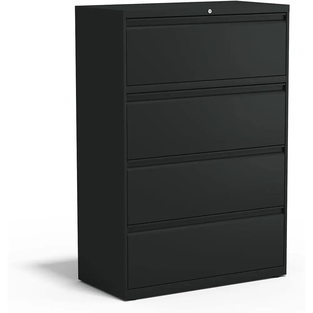 4-Drawer Lateral File Cabinet, Letter/Legal, Lockable, Black, 52.36H x 36W x 18.62D
4-Drawer Lateral File Cabinet, Letter/Legal, Lockable, Black, 52.36H x 36W x 18.62D