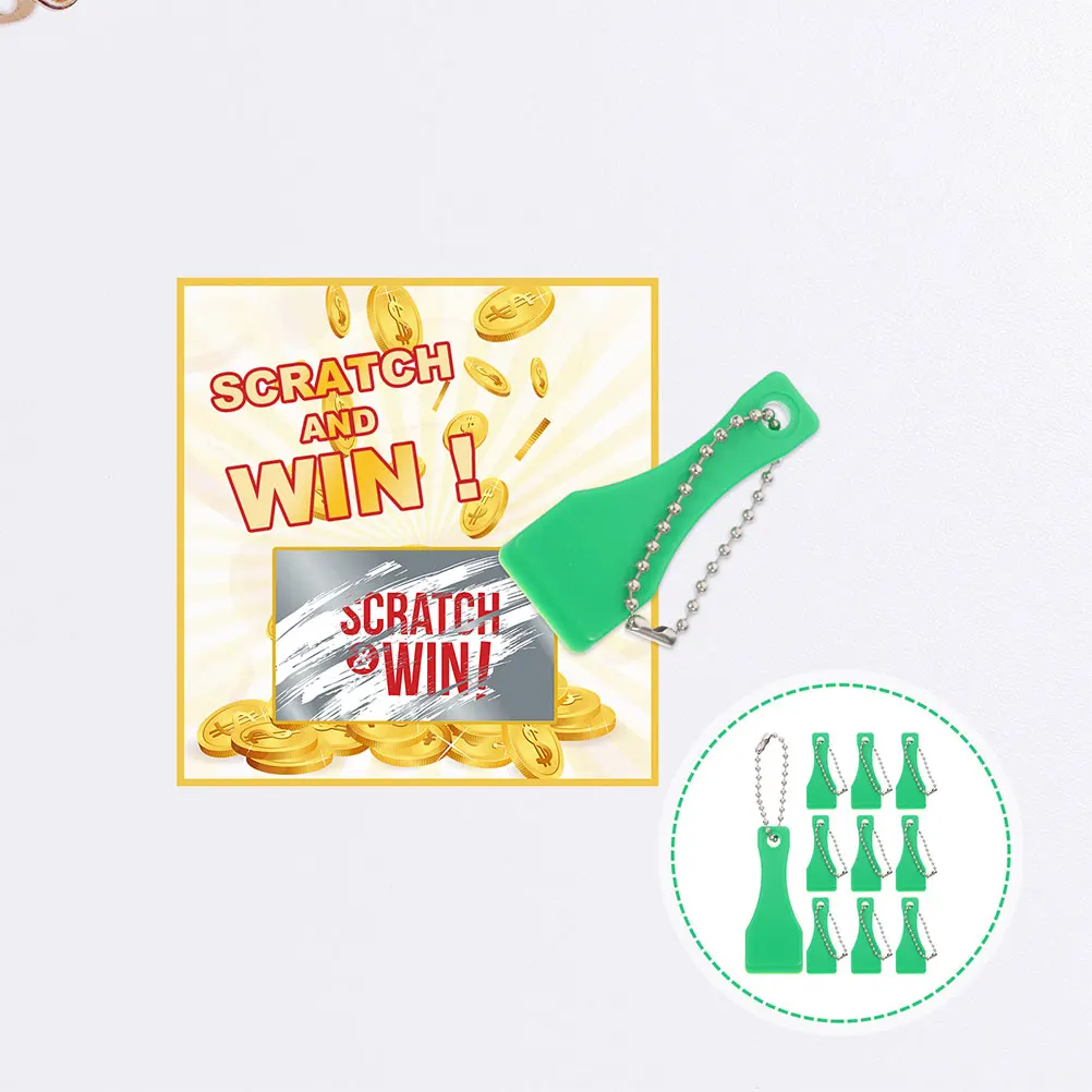 20Pcs Compact Lottery Ticket Scratcher Plastic Scraper Tool for Removing Labels Stickers Films Keyring Portable Multi-Purpose
20Pcs Compact Lottery Ticket Scratcher Plastic Scraper Tool for Removing Labels Stickers Films Keyring Portable Multi-Purpose