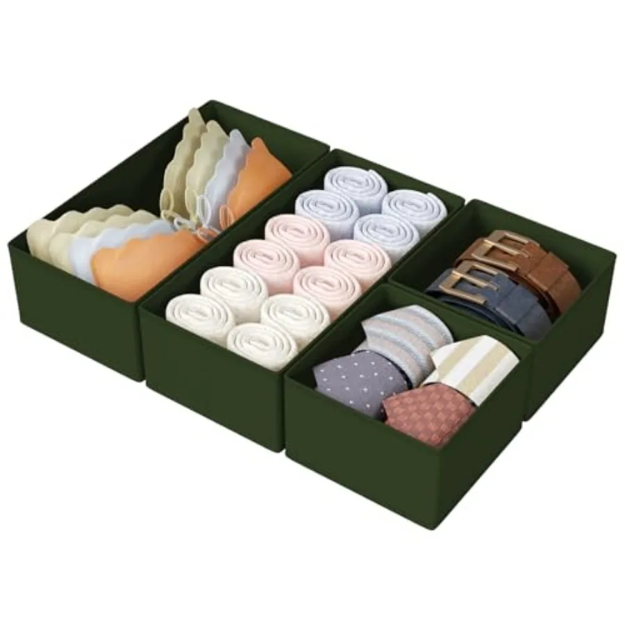 Drawer Organizers Clothes, Set of 4 Dresser Organizer Bins, Fabric Closet Organizers and Storage, Shallow Drawer Dividers for N
Drawer Organizers Clothes, Set of 4 Dresser Organizer Bins, Fabric Closet Organizers and Storage, Shallow Drawer Dividers for N