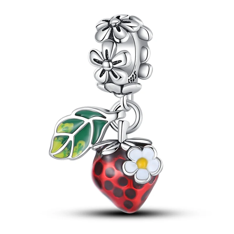 S925 Sterling Silver Charm Pendant 3mm Fruit Series Strawberry Design DIY Original Jewelry Accessory Elegant Trendy Gemstone
S925 Sterling Silver Charm Pendant 3mm Fruit Series Strawberry Design DIY Original Jewelry Accessory Elegant Trendy Gemstone