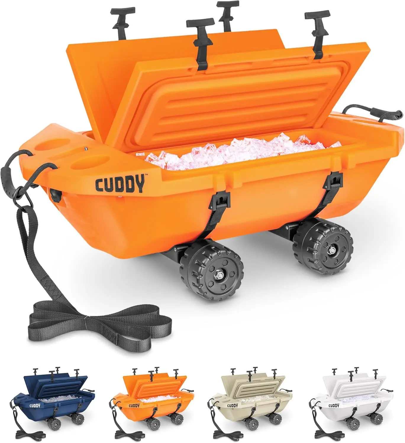 Crawler Cooler with Wheels \\u2013 40 QT Amphibious Floating Cooler and Dry Storage Vessel - Orange, Navy, Tan, or White
Crawler Cooler with Wheels \\u2013 40 QT Amphibious Floating Cooler and Dry Storage Vessel - Orange, Navy, Tan, or White