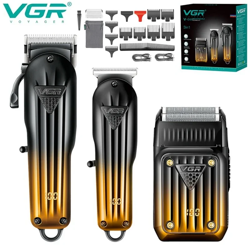 VGR Comno Kit Barber Hair Clipper Professional Electric Shaver Rechargeable Beard And Hair Trimmer For Men Haircut Machine V-644
VGR Comno Kit Barber Hair Clipper Professional Electric Shaver Rechargeable Beard And Hair Trimmer For Men Haircut Machine V-644