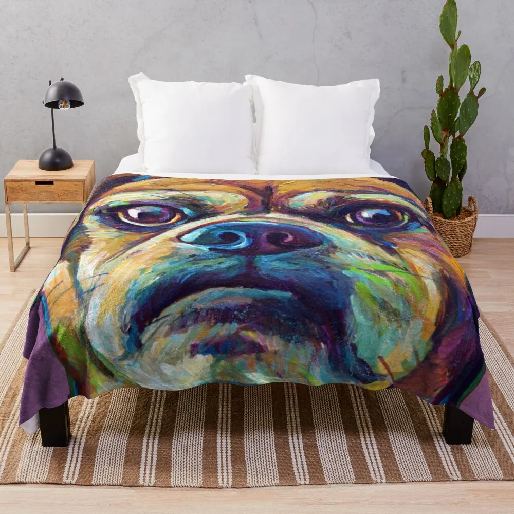 Fun Puggle Pup on Lavender Throw Blanket Warm Comfortable Blanket for Office Napping
Fun Puggle Pup on Lavender Throw Blanket Warm Comfortable Blanket for Office Napping