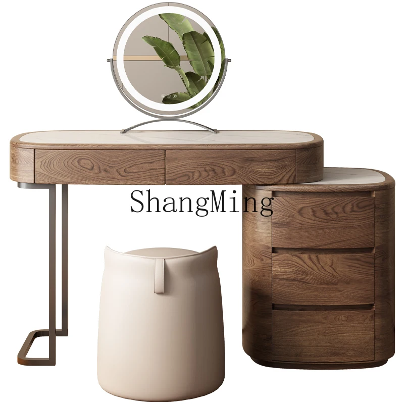 ZYH medieval black walnut oval shaped dresser minimalist retractable makeup table
ZYH medieval black walnut oval shaped dresser minimalist retractable makeup table