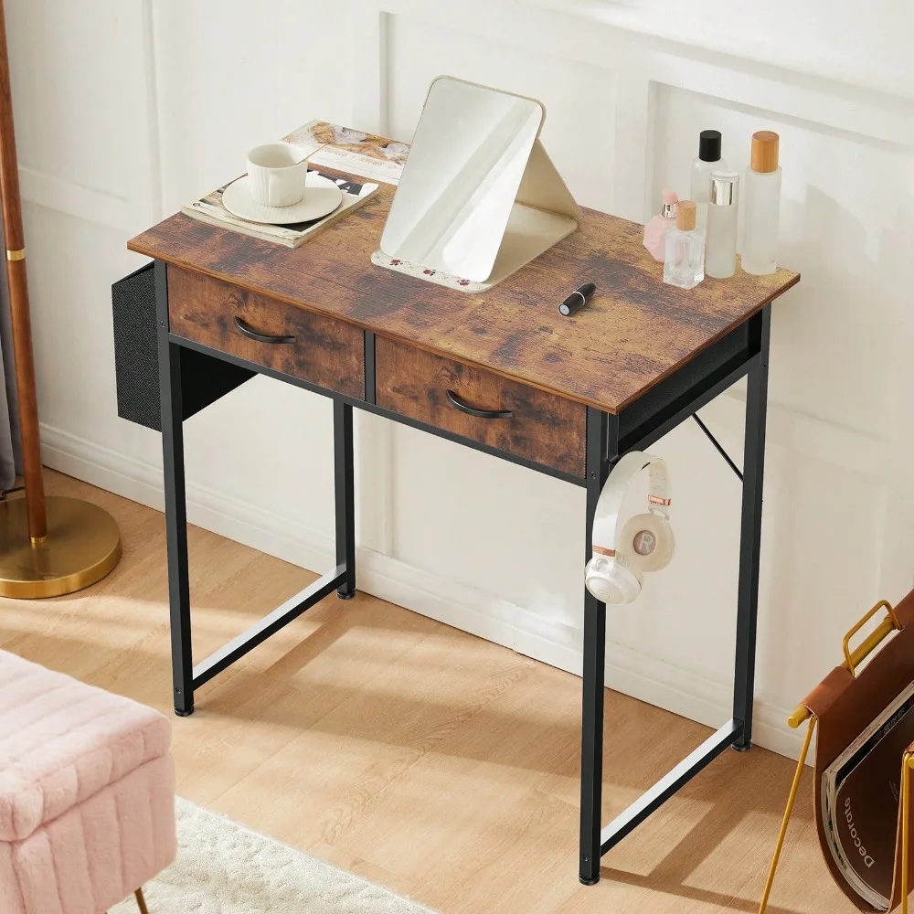 Desk With Drawers - For Bedroom, 32 Inch Home Office Computer Desk With Fabric Storage Drawer And Bag, Study Writing
Desk With Drawers - For Bedroom, 32 Inch Home Office Computer Desk With Fabric Storage Drawer And Bag, Study Writing