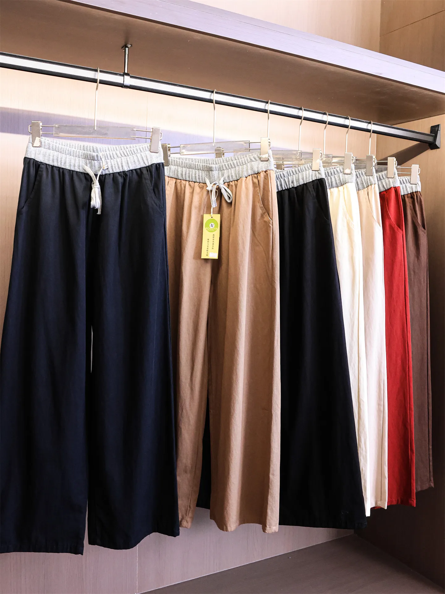 High Waist Straight Leg Wide Leg Pants Women's Casual Loose Fit Color Block Drawstring Elastic Waist Slimming Long Trousers
High Waist Straight Leg Wide Leg Pants Women's Casual Loose Fit Color Block Drawstring Elastic Waist Slimming Long Trousers