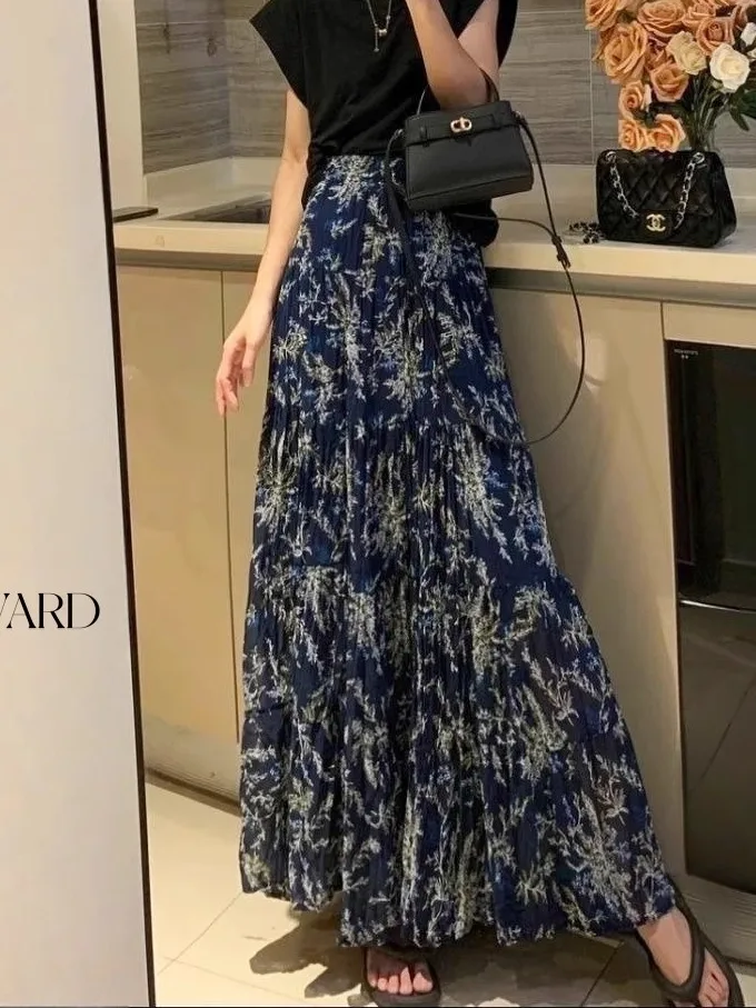 Синяя большая распашная юбка в стиле ретро, женская юбка трапециевидной формы со средней талией, свободная посадка, повседневная одежда, нежная юбка
Синяя большая распашная юбка в стиле ретро, женская юбка трапециевидной формы со средней талией, свободная посадка, повседневная одежда, нежная юбка