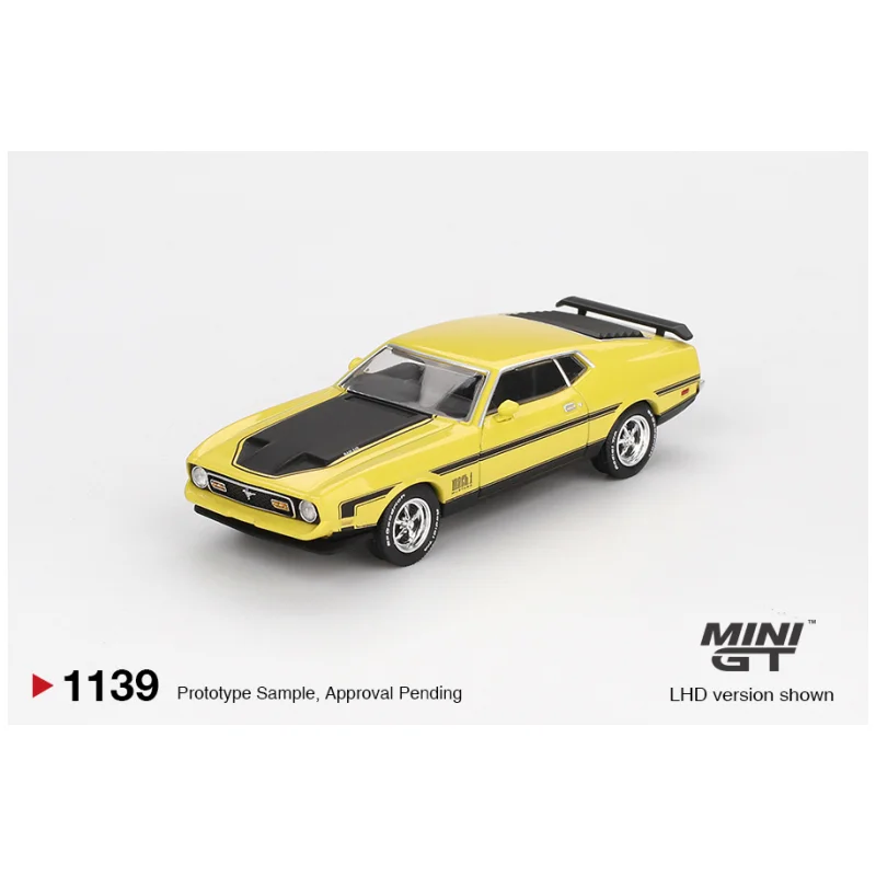 MINI GT 1:64 Ford Mustang Mach1 Grabber yellow alloy car model
MINI GT 1:64 Ford Mustang Mach1 Grabber yellow alloy car model