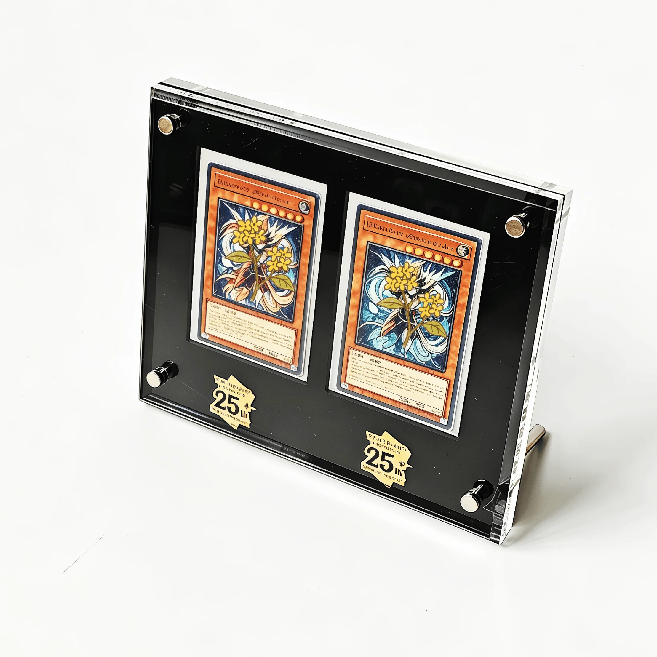 2-Slot 25th Anniversary Yu Gi Oh Black Card Brick Display Stand Blue-Eyes White Dragon Dark Magician No Card
2-Slot 25th Anniversary Yu Gi Oh Black Card Brick Display Stand Blue-Eyes White Dragon Dark Magician No Card