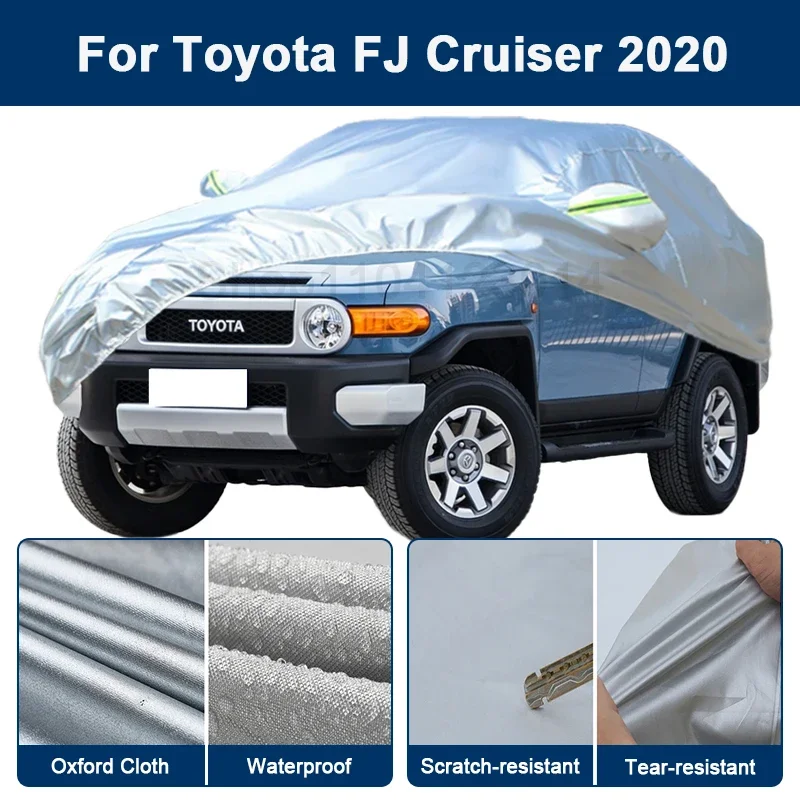 Всепогодный чехол для автомобиля Toyota FJ Cruiser 2020 с отражающими полосами, водонепроницаемый, снегозащитный, пылезащитный, с защитой от УФ-излучения
Всепогодный чехол для автомобиля Toyota FJ Cruiser 2020 с отражающими полосами, водонепроницаемый, снегозащитный, пылезащитный, с защитой от УФ-излучения