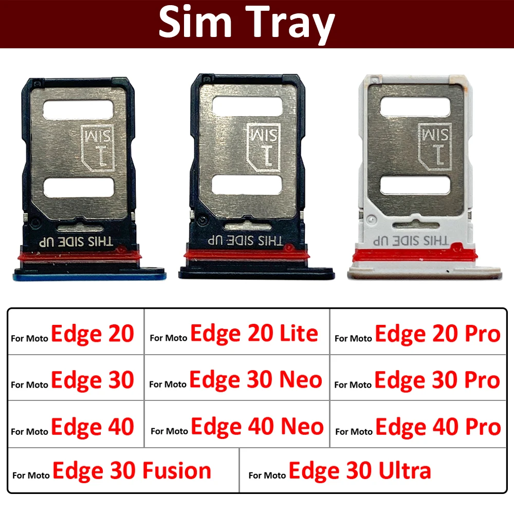 New SIM Card Slot SD Card Tray Holder Adapter For Motorola Moto Edge 20 30 40 50 Pro Neo Fusion Lite Ultra
New SIM Card Slot SD Card Tray Holder Adapter For Motorola Moto Edge 20 30 40 50 Pro Neo Fusion Lite Ultra