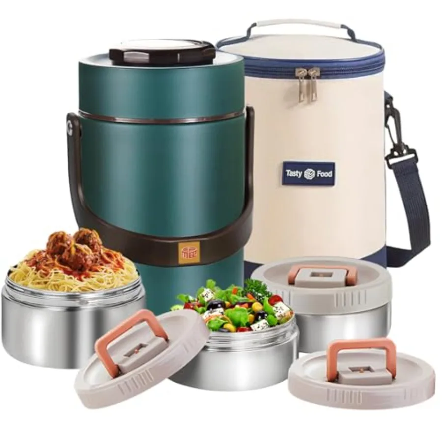 Adults Stainless Steel Vacuum Insulated Wide Mouth Soup Food Thermo Hot Food Jar with Keep Thermal Portable 3 Tier Stackable Be
Adults Stainless Steel Vacuum Insulated Wide Mouth Soup Food Thermo Hot Food Jar with Keep Thermal Portable 3 Tier Stackable Be