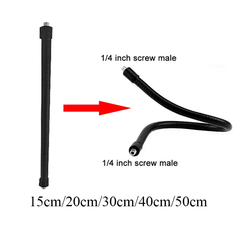 1/4"Screw Mount Extension Rod Phone Stand Tripod Parts Flexible Hose for Sport Camera Mobile Phone Accessories 15/20/30/40/50cm
1/4"Screw Mount Extension Rod Phone Stand Tripod Parts Flexible Hose for Sport Camera Mobile Phone Accessories 15/20/30/40/50cm