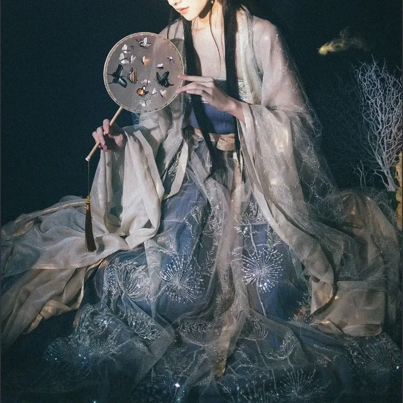 Chinese Tang Dynasty Hanfu Dress Women Traditional Floral Embroidery Princess Dress Lady Oriental Fairy Cosplay Stage Dance Robe
Chinese Tang Dynasty Hanfu Dress Women Traditional Floral Embroidery Princess Dress Lady Oriental Fairy Cosplay Stage Dance Robe