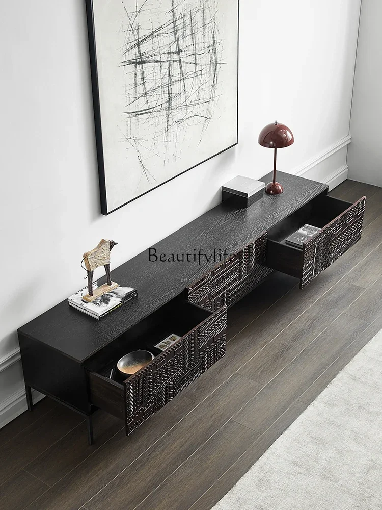 pg45Nordic Retro Chic Style Solid Wood TV Cabinet Mid-Ancient Industrial Style Teak TV Stand
pg45Nordic Retro Chic Style Solid Wood TV Cabinet Mid-Ancient Industrial Style Teak TV Stand