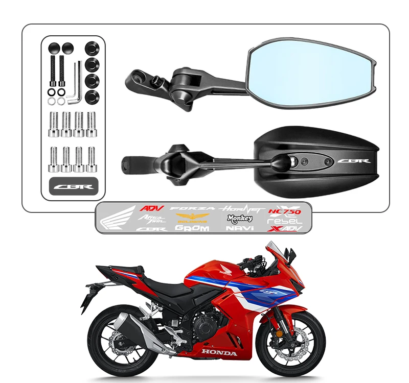 Motorcycle Modification Universal Rearview Mirror Suitable For Honda CBR CBR600R CBRFIREBLADE CBR250 CBR900RR 1100XX Accessories
Motorcycle Modification Universal Rearview Mirror Suitable For Honda CBR CBR600R CBRFIREBLADE CBR250 CBR900RR 1100XX Accessories