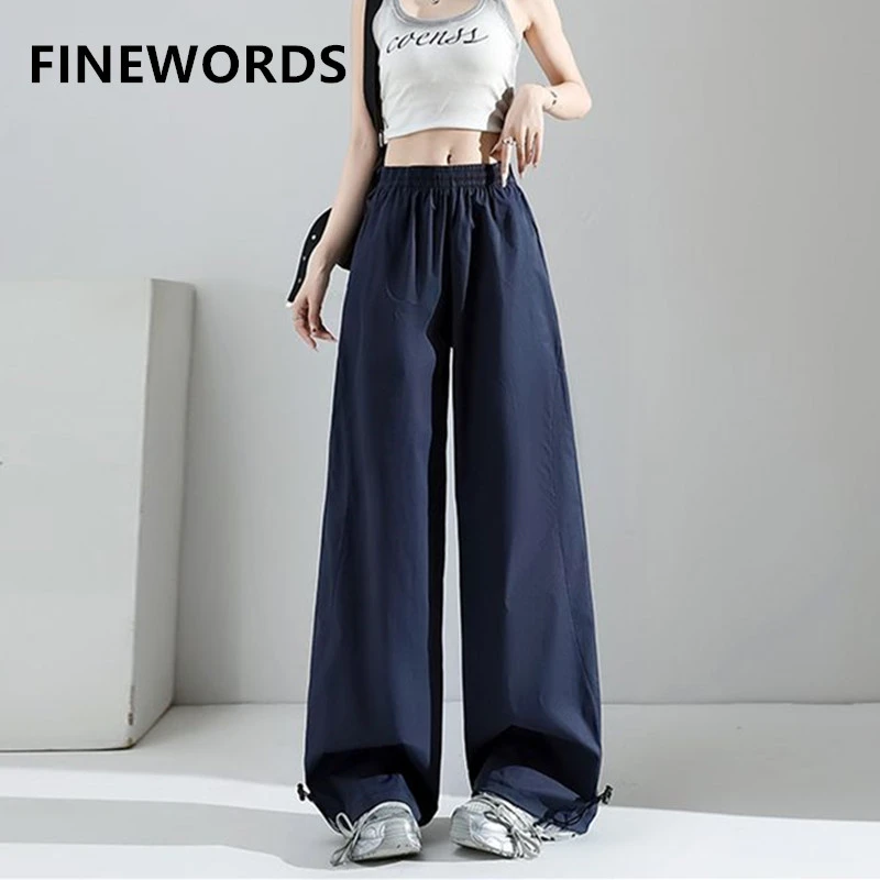FINEWORDS Vintage Casual High Waist Pants Women Solid Korean Streetwear Easymatch Pant Loose Wide Leg Pants
FINEWORDS Vintage Casual High Waist Pants Women Solid Korean Streetwear Easymatch Pant Loose Wide Leg Pants