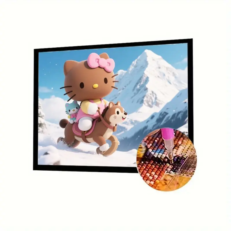 1PC Hello Kitty Winter Mountain Adventure Diamond Painting Kit - Cute Cartoon Hello Kitty Riding Squirrel with Companion Cat, Fu
1PC Hello Kitty Winter Mountain Adventure Diamond Painting Kit - Cute Cartoon Hello Kitty Riding Squirrel with Companion Cat, Fu