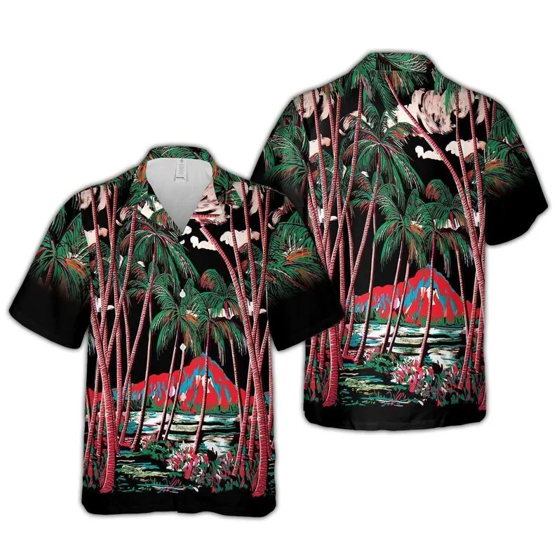 Men's Retro Palm Tree Print Hawaiian Shirt Short Sleeve Tropical Hibiscus Graphic Button Down Beach Vacation Shirt
Men's Retro Palm Tree Print Hawaiian Shirt Short Sleeve Tropical Hibiscus Graphic Button Down Beach Vacation Shirt