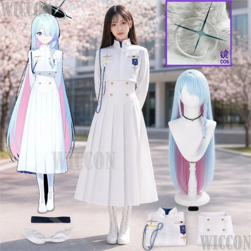 General Student Council Kivotos Game Blue Archive Cosplay White School Uniform Dress Blue Pink Wig Woman 3D Headwear Halloween
General Student Council Kivotos Game Blue Archive Cosplay White School Uniform Dress Blue Pink Wig Woman 3D Headwear Halloween