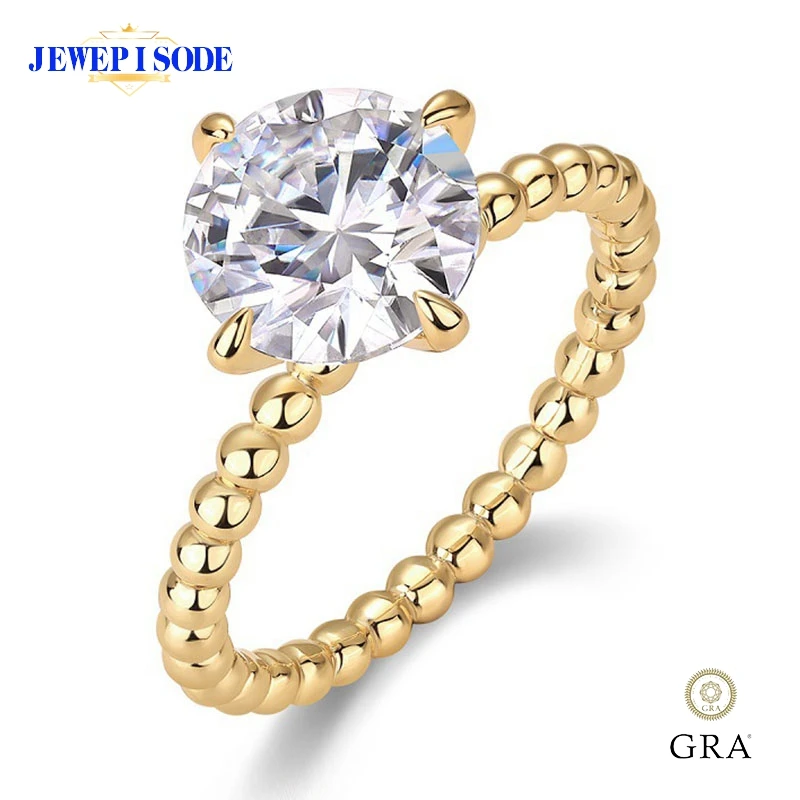 JEWEPISODE S925 Sterling Silver 3CT D Color Moissanite Engagement Ring 18K Gold Plated Wedding Party Jewelry with Certificate
JEWEPISODE S925 Sterling Silver 3CT D Color Moissanite Engagement Ring 18K Gold Plated Wedding Party Jewelry with Certificate