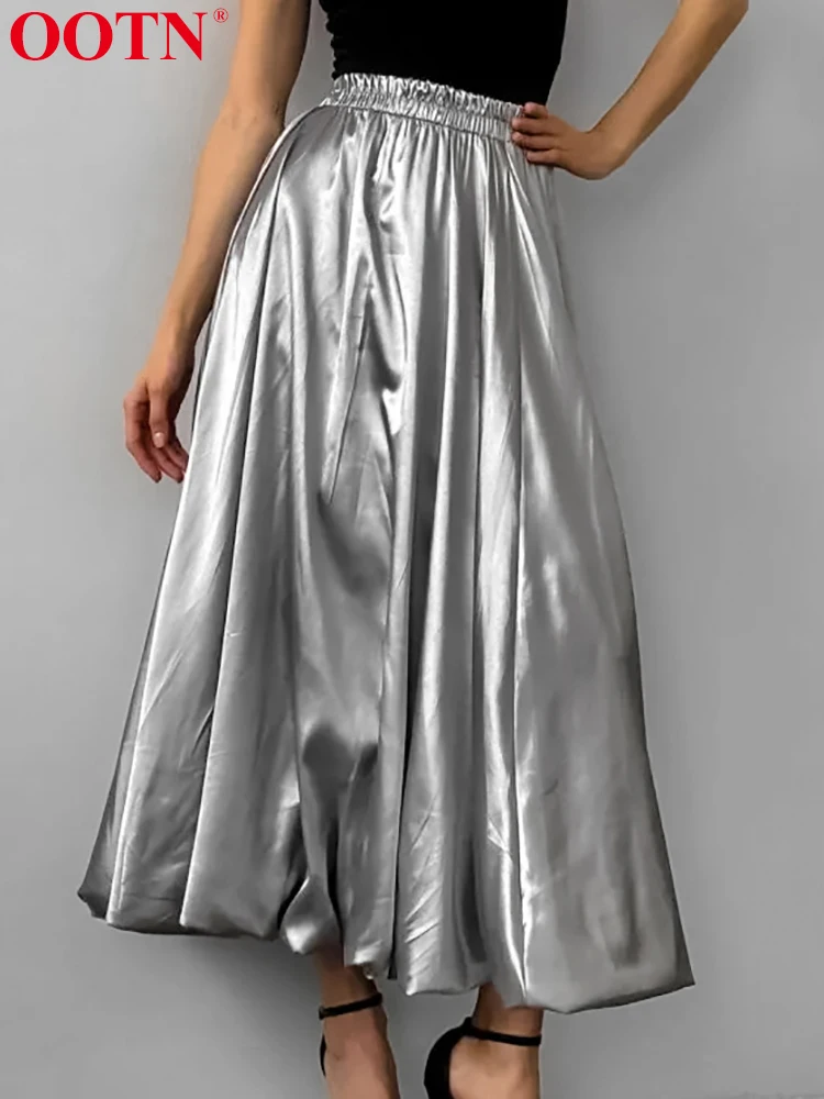Модные женские юбки OOTN, серебристая плиссированная длинная юбка с высокой талией, женская уличная одежда, свободная однотонная шикарная летняя повседневная юбка 2024
Модные женские юбки OOTN, серебристая плиссированная длинная юбка с высокой талией, женская уличная одежда, свободная однотонная шикарная летняя повседневная юбка 2024