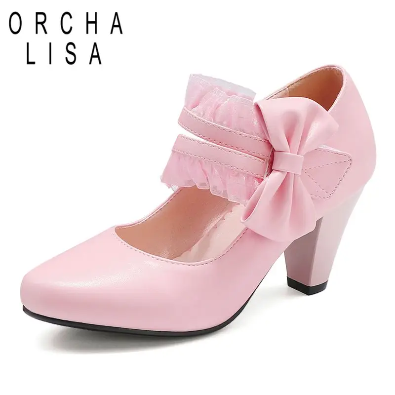 ORCHA LISA 2025 New Design Women Pumps Round Toe Chunky Heels 7.5cm Hook&Loop Bowknot Big Size 41 42 43 Sweet Daily Lolita Shoes 
ORCHA LISA 2025 New Design Women Pumps Round Toe Chunky Heels 7.5cm Hook&Loop Bowknot Big Size 41 42 43 Sweet Daily Lolita Shoes