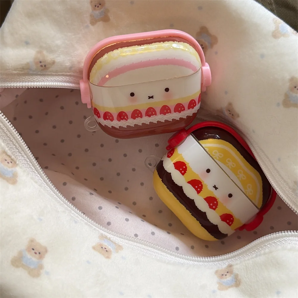 Cute Strawberry Miffy Rabbit Headphone Case Shockproof Cover for Airpods 2 3 4 Cover Apple Airpods Pro3 Pro2 Earphone Case Funda
Cute Strawberry Miffy Rabbit Headphone Case Shockproof Cover for Airpods 2 3 4 Cover Apple Airpods Pro3 Pro2 Earphone Case Funda
