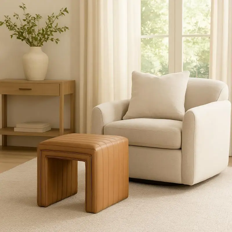 19-дюймовая подставка для ног из карамельно-коричневой искусственной кожи с тафтингом Channel, пуфик
19-дюймовая подставка для ног из карамельно-коричневой искусственной кожи с тафтингом Channel, пуфик