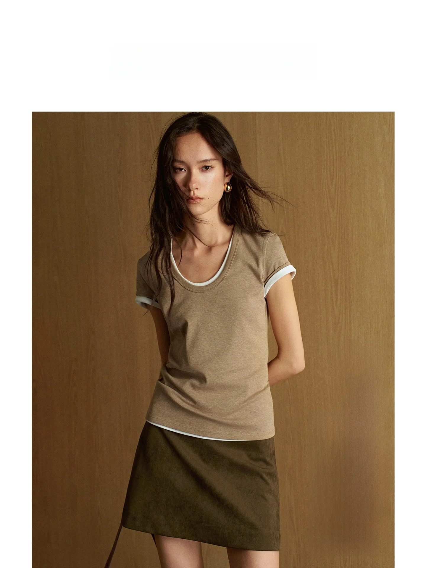 ZhiZhi Eight Wild Large U-Ne oulder Fit Basic Versatile Slim ort Sve T-irt Spring 2026 New Sle Ci Walk
ZhiZhi Eight Wild Large U-Ne oulder Fit Basic Versatile Slim ort Sve T-irt Spring 2026 New Sle Ci Walk