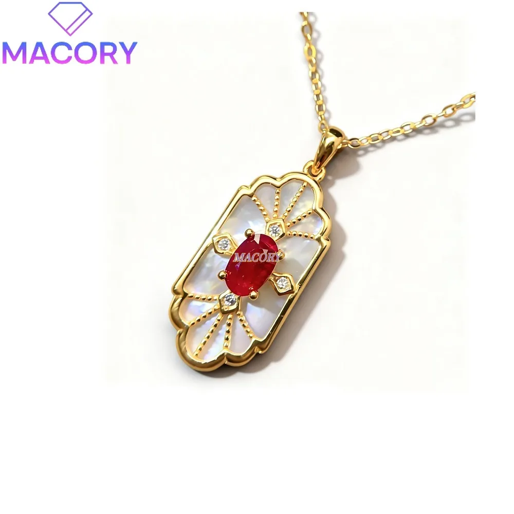 New S925 sterling silver ruby pendant necklace for women exquisite jewelry accessory with bright and beautiful gemstone color
New S925 sterling silver ruby pendant necklace for women exquisite jewelry accessory with bright and beautiful gemstone color