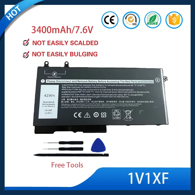 1V1XF R8D7N Battery For Dell Precision 3540 M3540 11.4V 42Wh 3684mAh
1V1XF R8D7N Battery For Dell Precision 3540 M3540 11.4V 42Wh 3684mAh