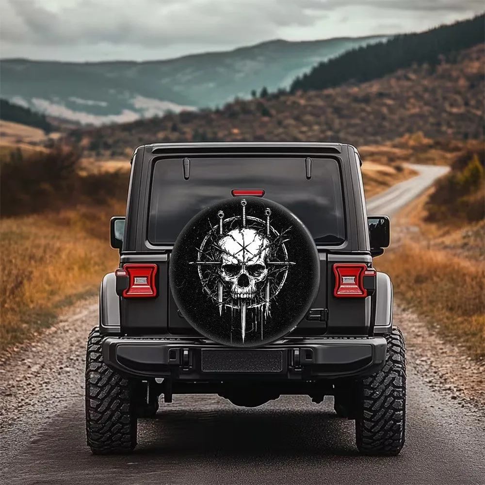 Skull Sword Tire Cover Dark Graphic Spare Wheel Protector Durable Polyester Accessory
Skull Sword Tire Cover Dark Graphic Spare Wheel Protector Durable Polyester Accessory