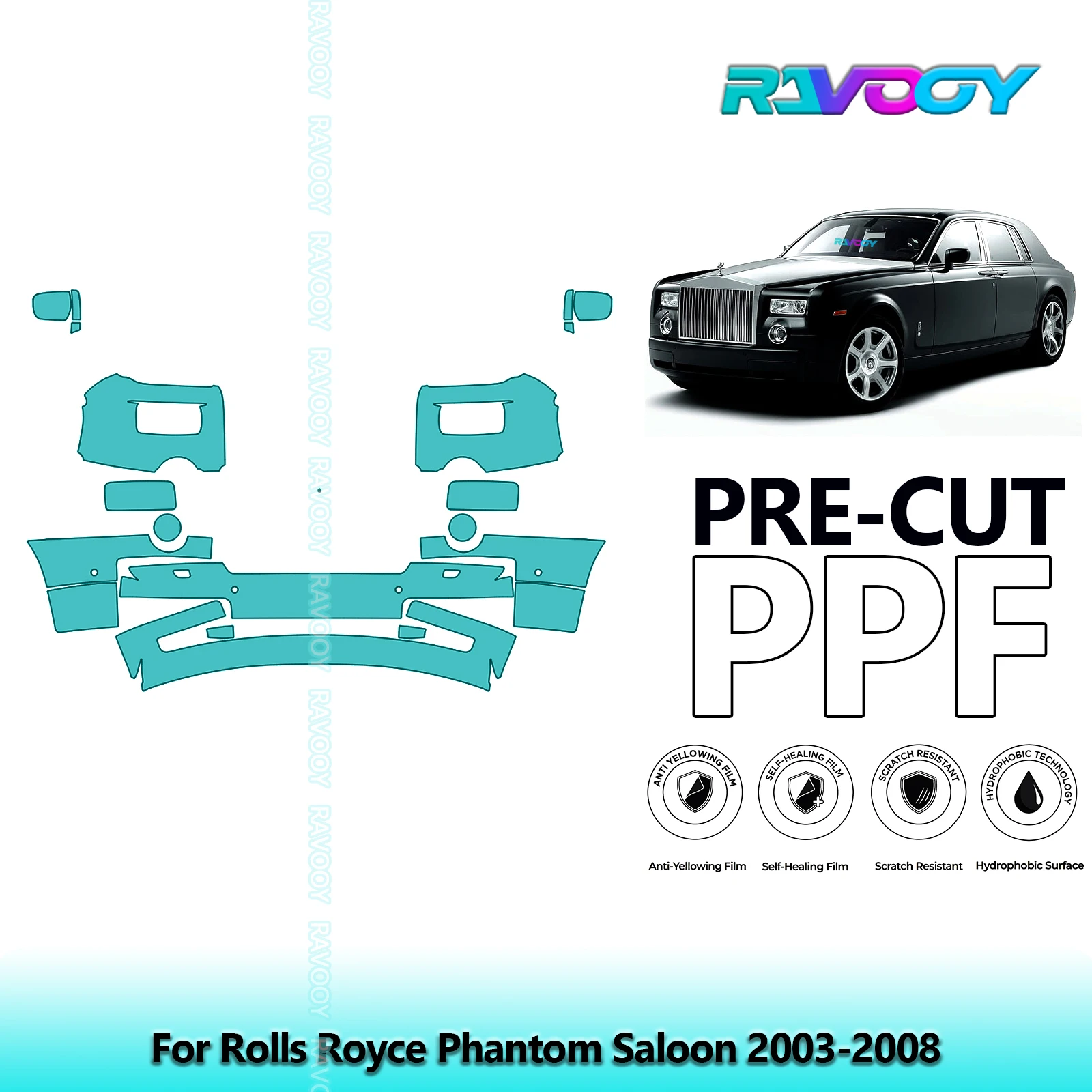 Car Front Kit Clear Bra Precut PPF Paint Protection Film For Rolls Royce Phantom Saloon 2003-2008
Car Front Kit Clear Bra Precut PPF Paint Protection Film For Rolls Royce Phantom Saloon 2003-2008
