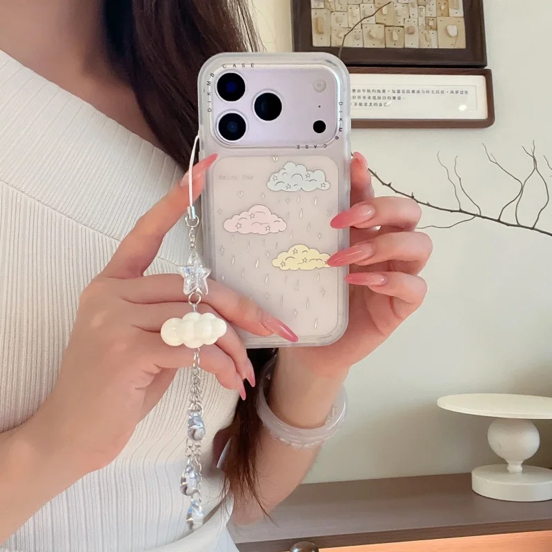 Korean Cute Clouds Rainy Day Phone Case For iPhone 17 Pro 16 15 Pro Max Back Cover with Pendant Shockproof Cases For Apple 17 Pr
Korean Cute Clouds Rainy Day Phone Case For iPhone 17 Pro 16 15 Pro Max Back Cover with Pendant Shockproof Cases For Apple 17 Pr