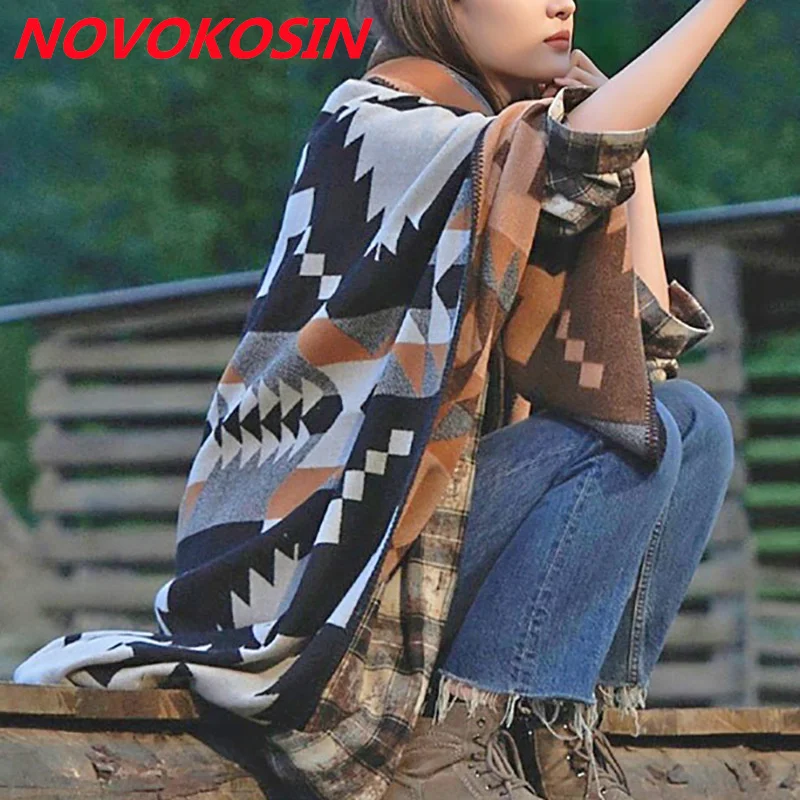 Female Autumn Winter Warm Faux Cashmere Shawl Outside Wear Cloak Printed Air Conditioning Blanket Women Ethnic Poncho Cape
Female Autumn Winter Warm Faux Cashmere Shawl Outside Wear Cloak Printed Air Conditioning Blanket Women Ethnic Poncho Cape