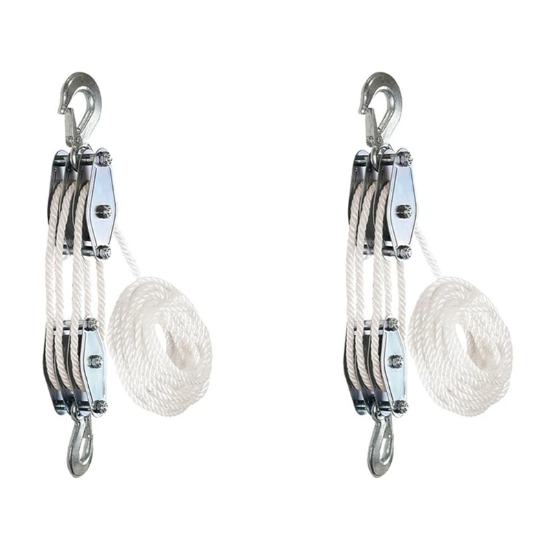 AB47-2X Block And Tackle Pulley System Rope Pulley Hoist With Lifting Power Breaking Strength Heavy Duty Pulley System 15M
AB47-2X Block And Tackle Pulley System Rope Pulley Hoist With Lifting Power Breaking Strength Heavy Duty Pulley System 15M